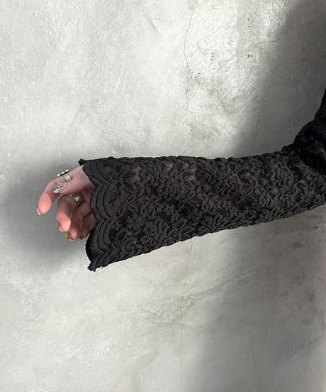 Floral Lace See-through Cutsewn BK