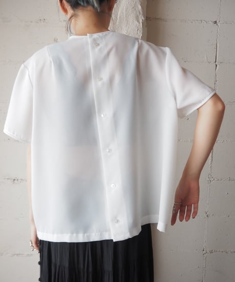 EURO Collarless Embroidery Blouse WH