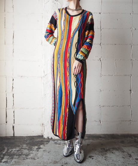 3D Design Knit Dress REBLGN