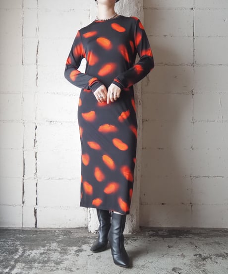 BIMBA Y LOLA Feather Print Dress BK RE