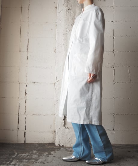 Stand Collar Long Work Coat WH