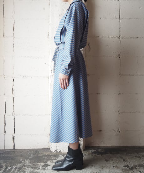 Stripe×Border Shirt Dress KABL
