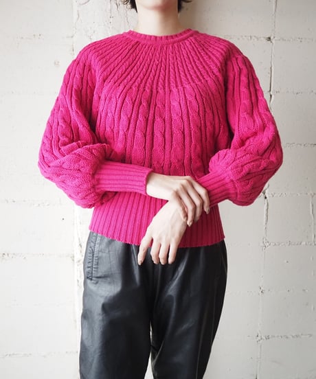 Dolman Sleeve Cable Knit PI