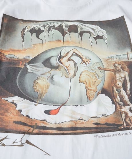 1990's Dead Stock USA Salvador Dali Tee新人類の誕生を見つめる地政学の子供