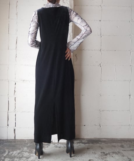 Velour Sleeveless Dress BK