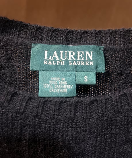 LAUREN Cashmere Cable Knit BK