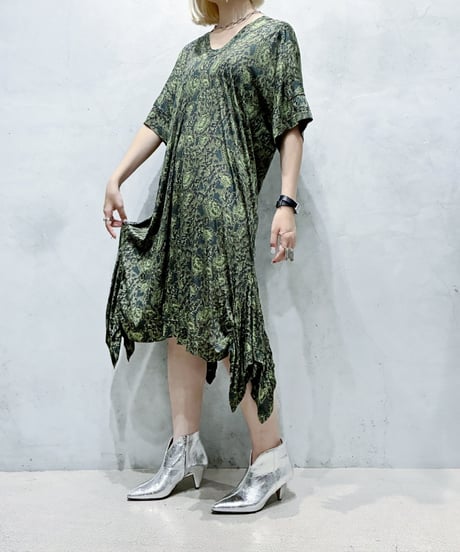 ZUCCa Botanical Pattern Handkerchief Hem Dress KAGN