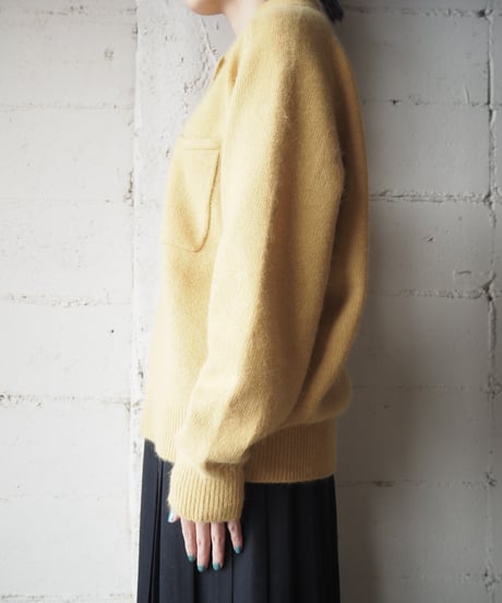 Angora Mix Polo Sweater YE