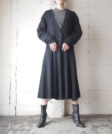 Mohair V Neck Cardigan BK