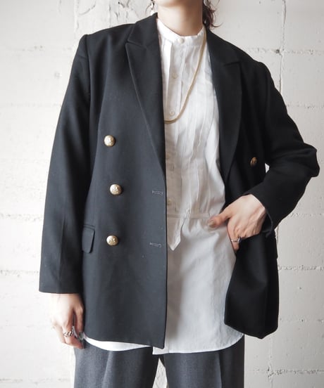 Double Breasted Wool Jacket BK