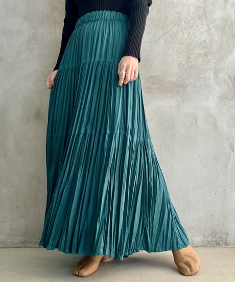 Pleated Tiered Skirt GN