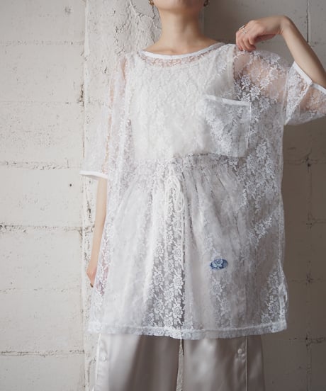 Lace Pocket Tops WH