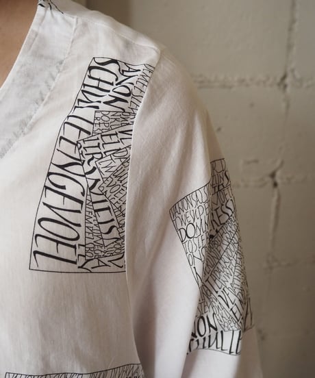 Letter Pattern Pullover Shirt WH