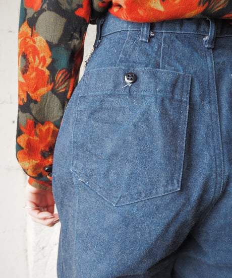 1980's USNAVY Denim Sailor Pants NV