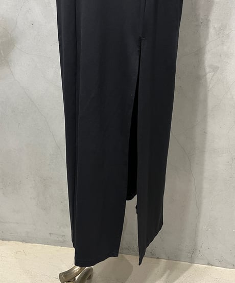 Strap Design Slit Camisole Dress BK