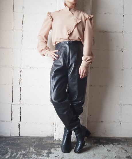 Stand Collar Frill Design Blouse BE