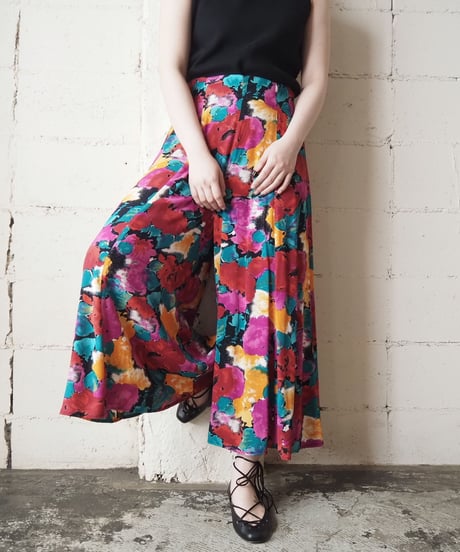 Flower Pattern Wide Pants REPI