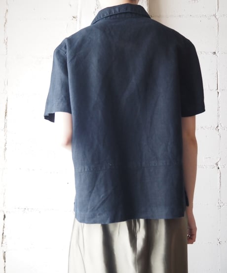 NORTON Linen Shortsleeve Shirt BK