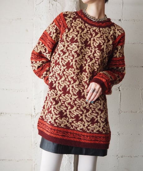 Arabesque Pattern Moleyarn Sweater BURBEOR