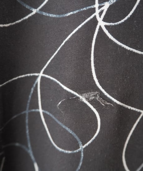 Hand Drawing Pattern Open Collar Dress BK