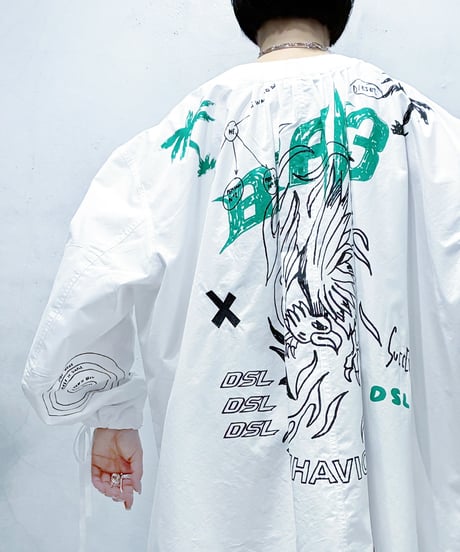 DIESEL Scribble Graphics Smock Dress WH