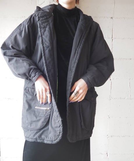 Padded Hood Mods Coat BK
