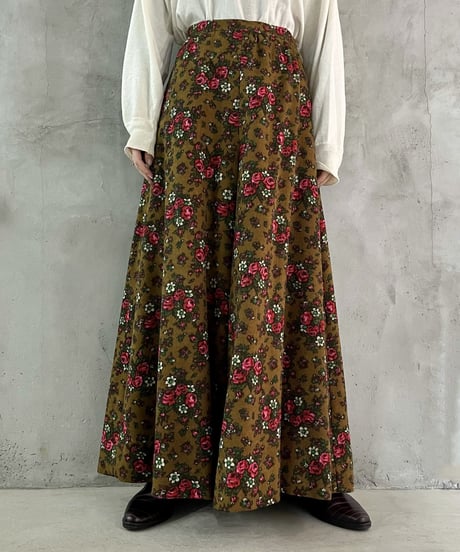Flower Pattern Wide Flare Pants KAPI