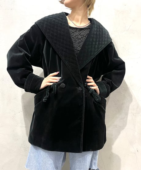 Velour Hooded Jacket BK