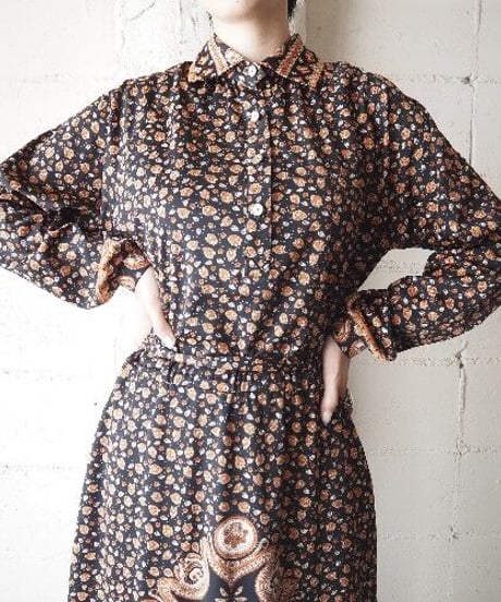 Arabesque Pattern Shirts Dress BR