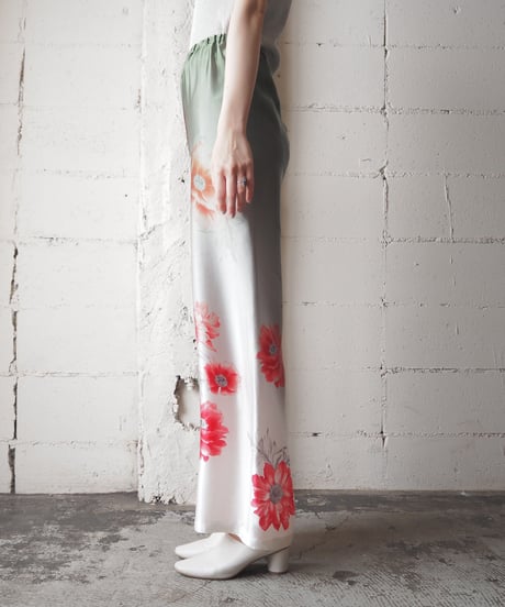 Flower Print Satin Pants GRRE