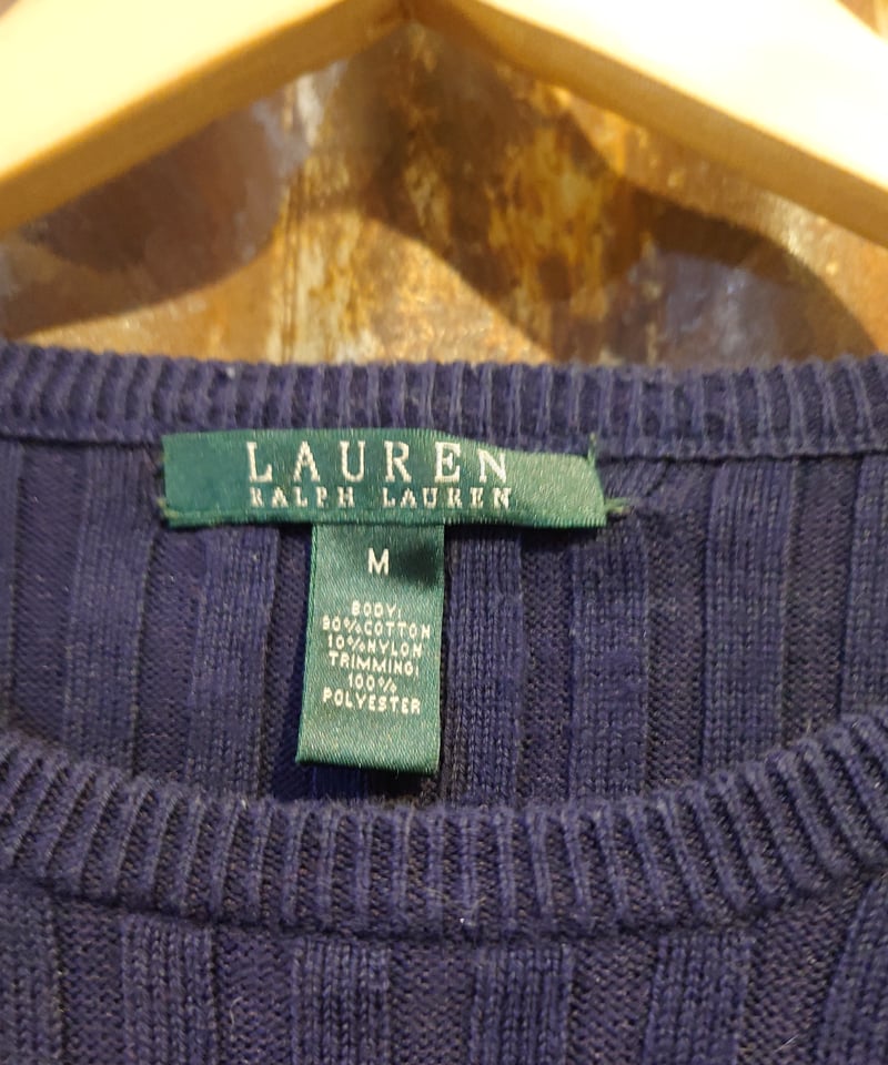 【一点物】【極上】【再構築】Damage Ralph Lauren knit Nordic Damage Jacquard Prime-Over Crew Neck Knit Pullover