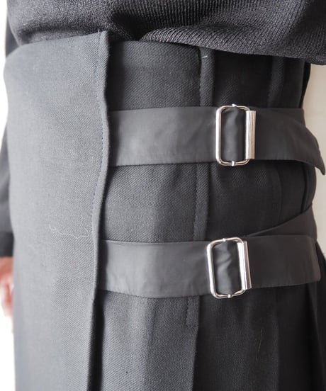 JILSANDER Pleated Wrap Mini Skirt BK