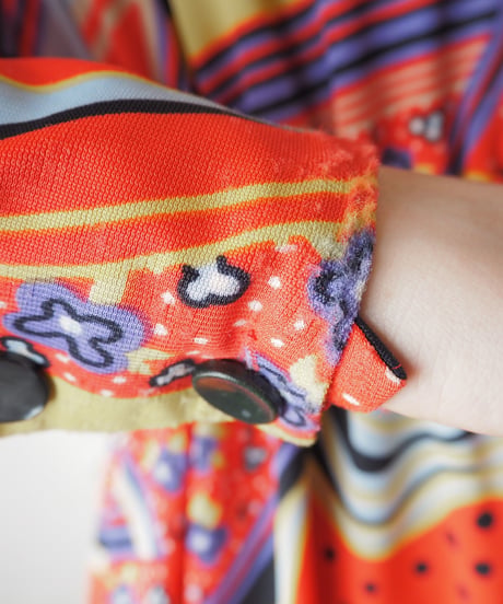 1970's Psychedelic Pattern Dress OR