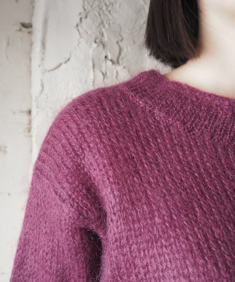 Mock Neck Mohair Knit PUR