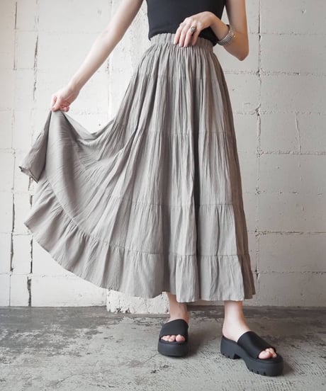 Tiered Easy Flared Skirt KA