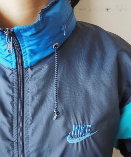 NIKE Stand Collar Nylon Jacket BL