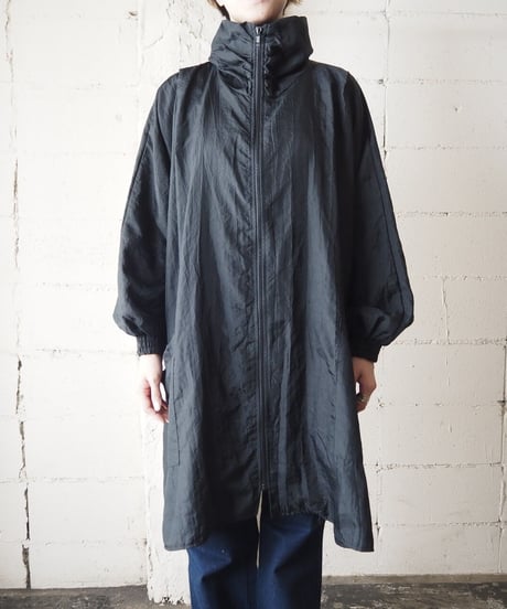 Stand Collar Dolman Long Jacket BK