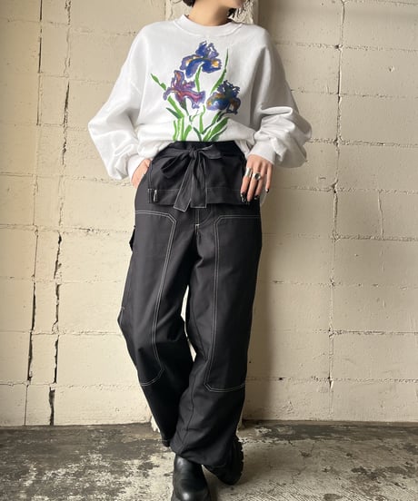Flower Motif Sweat WH
