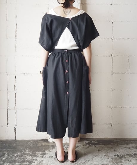 Back Open Stitch Design Dress BK