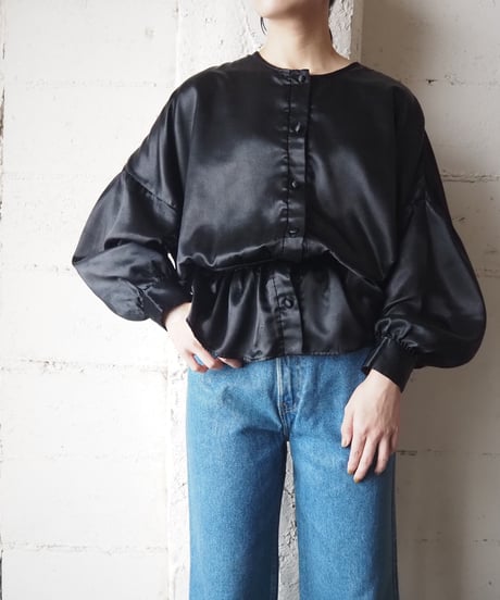 Satin Waistmark Blouse BK