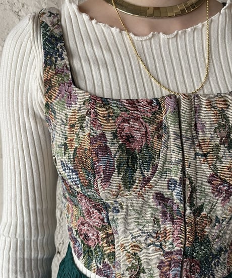 Flower Pattern Gobelin Bustier BEKA