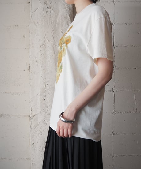Van Gogh Sunflower Print Tee WHYE