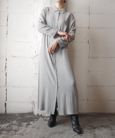 Front Button Shirt Dress GR