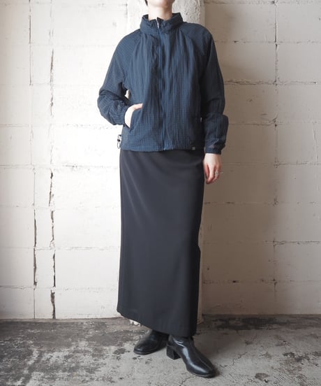 NIKE Sheer Check Stand Collar Jacket BKBL