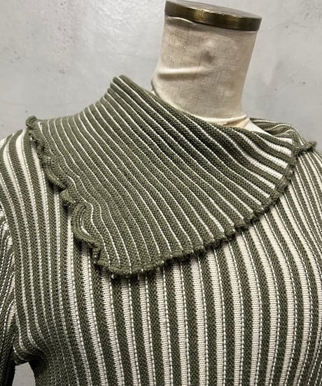 Turn Over Collar Rib Knit KAWH