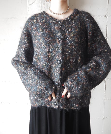 Mix Color Mohair Cardigan BKBR
