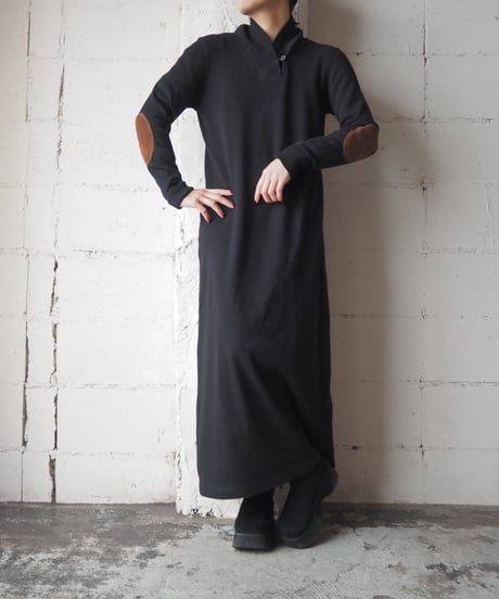 LAUREN Shawl Collar Knit Dress BK