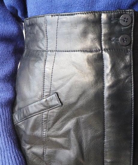 Leather Tight Skirt BK