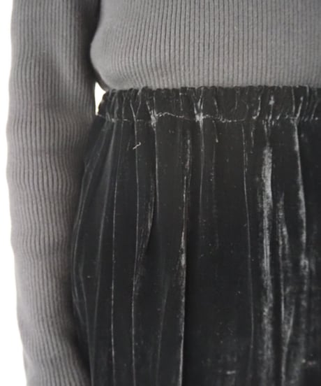 Velour Easy Tiered Skirt BK