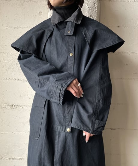 Long Cape Coat BK